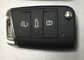 5G0 959 752 BA VW Flip Key Fob Case, Màu Đen 3 Nút VW Golf Key Fob