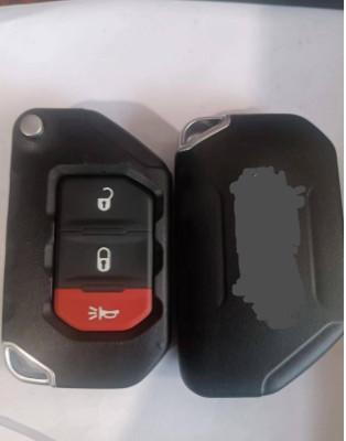 Xe Jeep Wrangler OHT1130261 Chìa khóa điều khiển từ xa không cần lật cho xe 433Mhz 2+1 Nút
